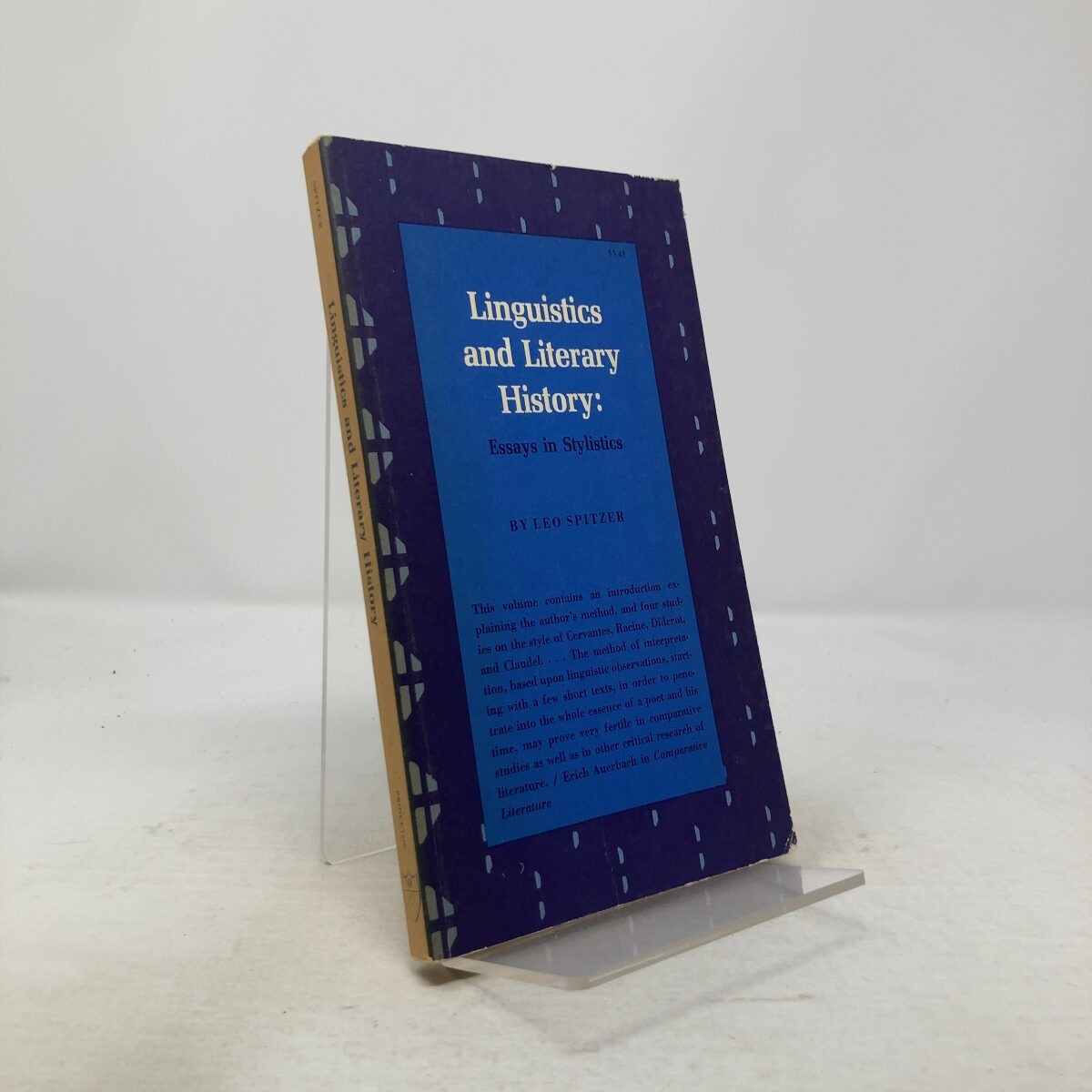Linguistics and Literary History: Essays in Stylistics Princeton