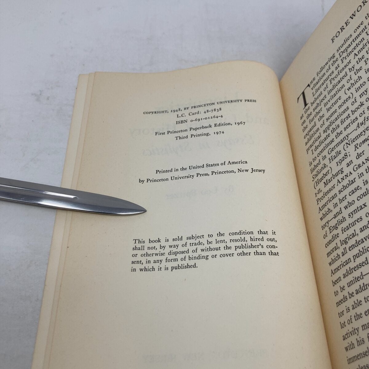Linguistics and Literary History: Essays in Stylistics Princeton
