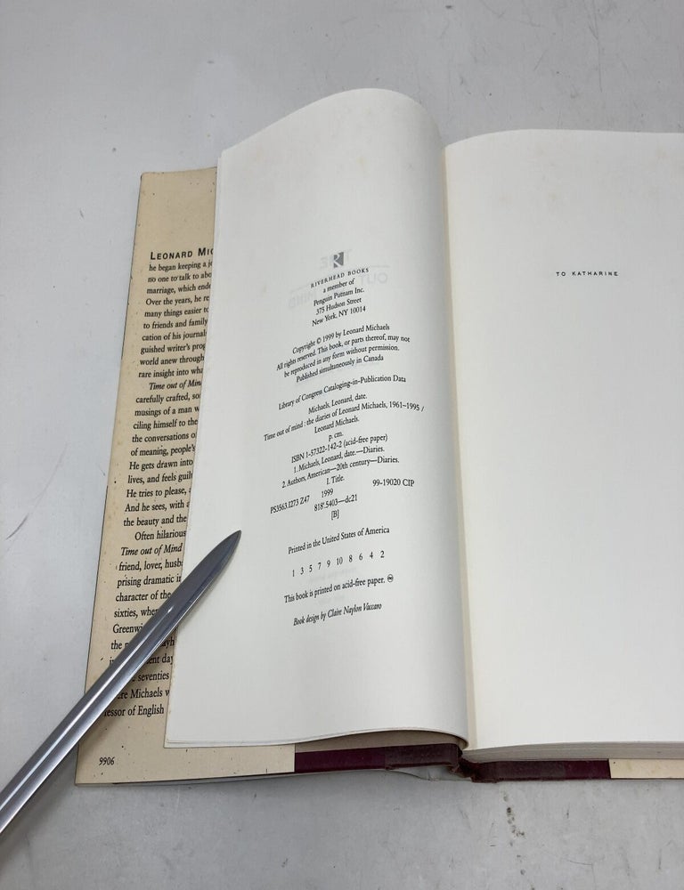 Item #321244 Time out of Mind: The Diaries of Leonard Michaels, 1961-1995. Leonard Michaels.