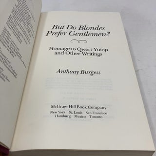 But Do Blondes Prefer Gentlemen?: Homage to Qwert Yuiop and Other Writings