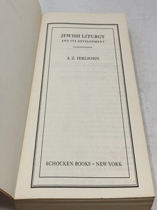 Jewish Liturgy : And Its Development
