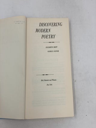 Discovering Modern Poetry
