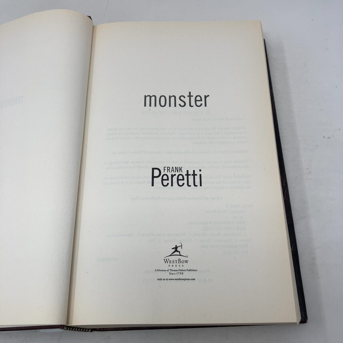 Monster | Frank E. Peretti | FIRST EDITION