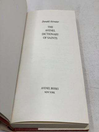Avenel Dictionary Of Saints