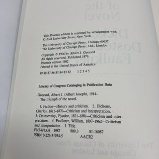 The Triumph of the Novel: Dickens, Dostoevsky, Faulkner