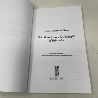 Selections from The Principle of Relativity (On the Shoulders of Giants)