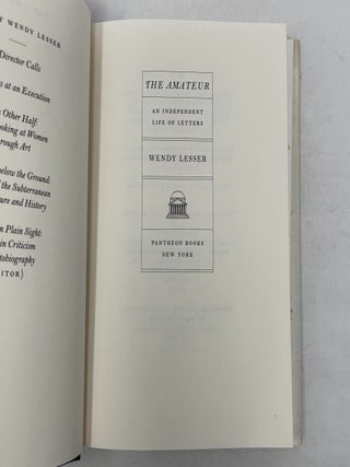The Amateur: An Independent Life of Letters