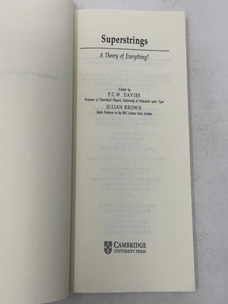 Superstrings: A Theory of Everything?