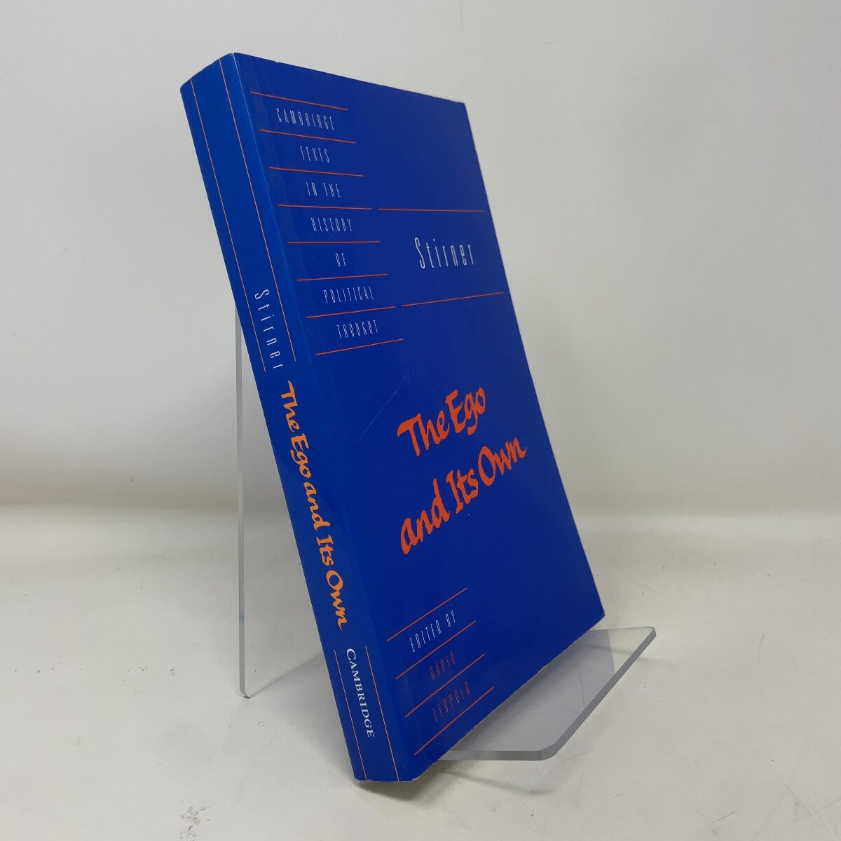 THE EGO AND Its Own by Max Stirner PB First Thus Very Good 2000 £14.95 ...