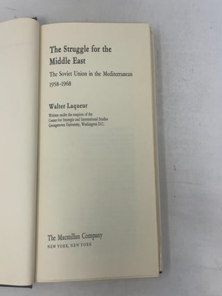 The Struggle for the Middle East: The Soviet Union in the Mediterranean 1958-1968