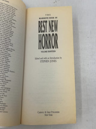The Mammoth Book of Best New Horror