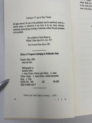 Jesus the Jew: A Historian's Reading of the Gospels