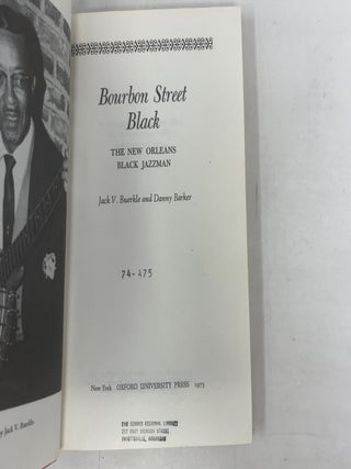 Bourbon Street Black: The New Orleans Black Jazzman