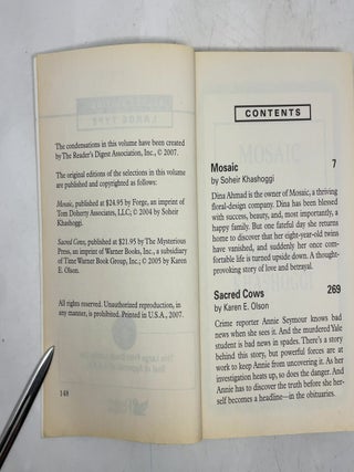 Select Editions: Large Type: Moasaic, Sacred Cows, Volume 2