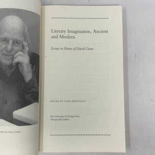 Literary Imagination, Ancient and Modern: Essays in Honor of David Grene