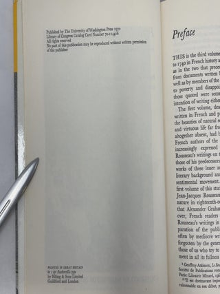 Prelude to the Enlightenment: French Literature 1690-1740