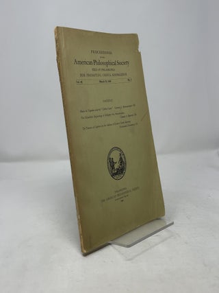 Item #389606 Proceedings of the American Philosophical Society Vol. 82, No. 2. the American...