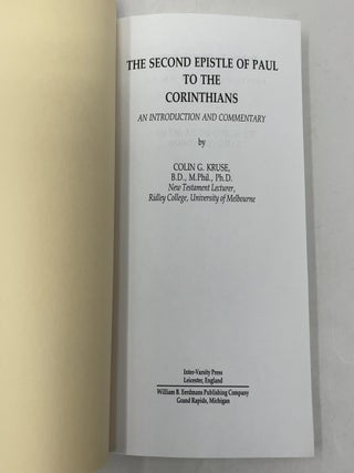 2 Corinthians (Tyndale New Testament Commentaries No. 8)