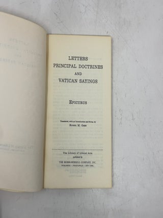Letters, Principal Doctrines, and Vatican Sayings