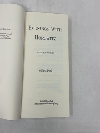 Evenings With Horowitz: A Personal Portrait