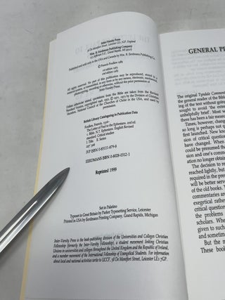The Letter of Paul to the Ephesians: An Introduction and Commentary (The Tyndale New Testament Commentaries)