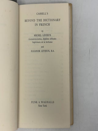 Beyond the Dictionary in French