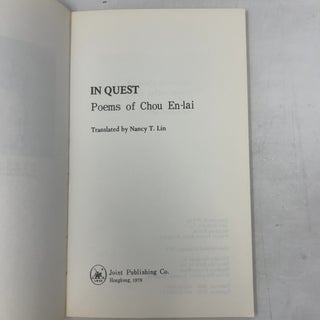 In Quest: Poems of Chou En-lai