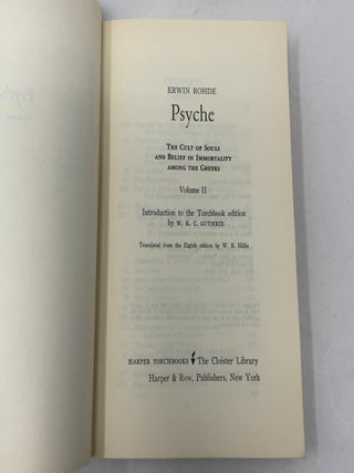 Psyche: The Cult of Souls & Belief in Immortality Among the Greeks, Volume 2