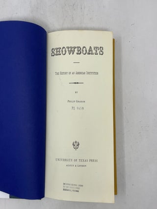 Showboats the History of an American Institution