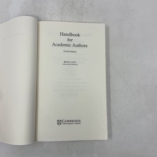 Handbook for Academic Authors