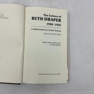 The Letters of Ruth Draper: A Self-Portrait of a Great Actress