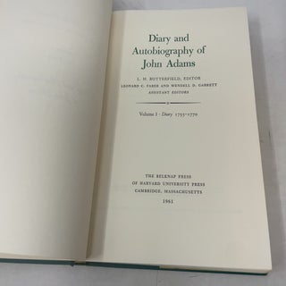 Diary and Autobiography of John Adams (4 Vols.)