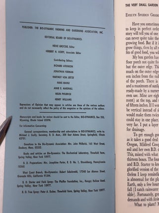 Bio-Dynamics: Number 109 (Winter 1974)