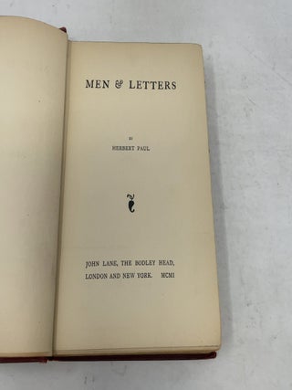 Men and Letters