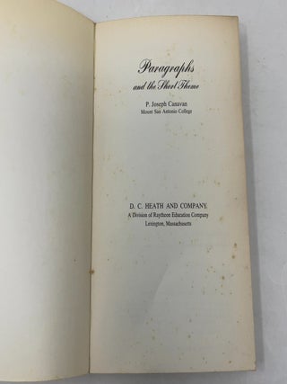 Paragraphs and the Short Theme