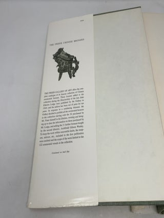 Smithsonian Institution Freer Gallery of Art Oriental Studies, No. 7: The Freer Chinese Bronzes, Volume I Catalogue