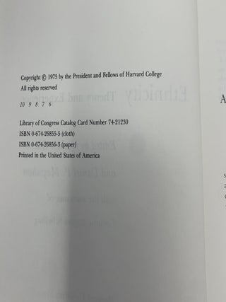 Ethnicity: Theory and Experience