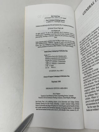 The Epistles of Paul to the Colossians and to Philemon: An Introduction and Commentary (Tyndale New Testament Commentaries No. 12)