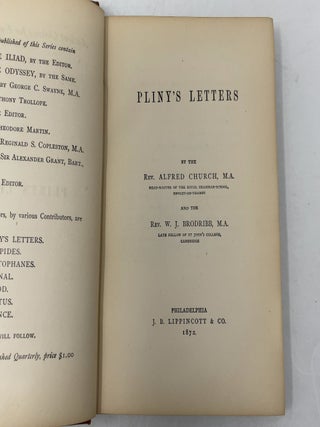 Pliny's Letters (Ancient Classics for English Readers)