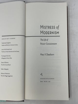 Mistress Of Modernism: The Life Of Peggy Guggenheim