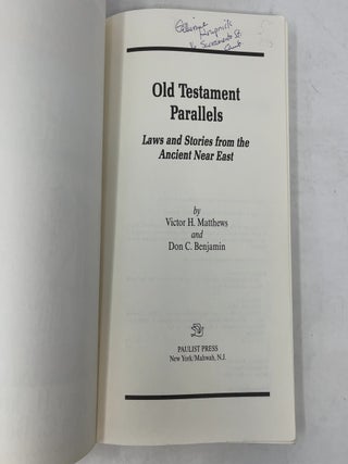 Old Testament Parallels: Laws and Stories from the Ancient Near East