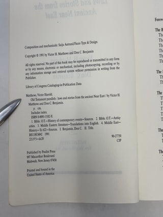 Old Testament Parallels: Laws and Stories from the Ancient Near East