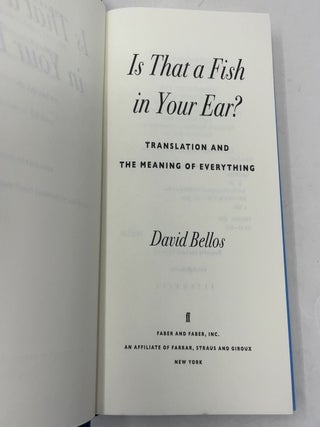 Is That a Fish in Your Ear?: Translation and the Meaning of Everything