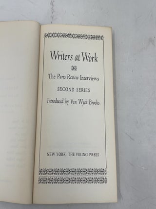 Writers At Work: The Paris Review Interviews; Second Series