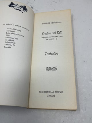 Creation and Fall Temptation