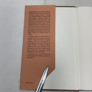 The Poet's Self and the Poem: Essays on Goethe, Nietzsche, Rilke and Thomas Mann