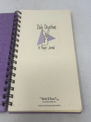 Write it Down Series by Journals Unlimited, Guided Journal, Daily Devotions, A Prayer Journal, Full-Size 7.5"x 9", Lilac Purple Hard Cover, Made in USA
