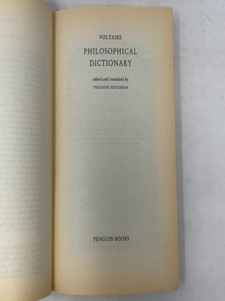 Philosophical Dictionary.