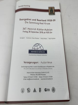 Saar Territory and Saarland 1920-59: The Axel Kruse Collection
