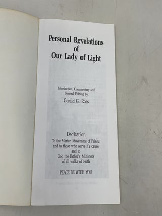 Personal Revelations of Our Lady of Light